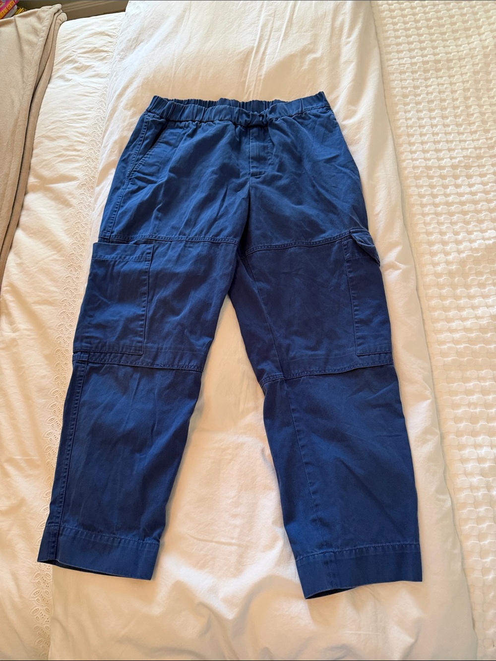 Kenzo Blue Elastic Waist Cargo Pants